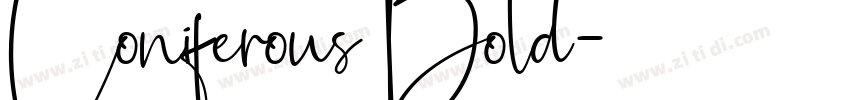 Coniferous Bold字体转换